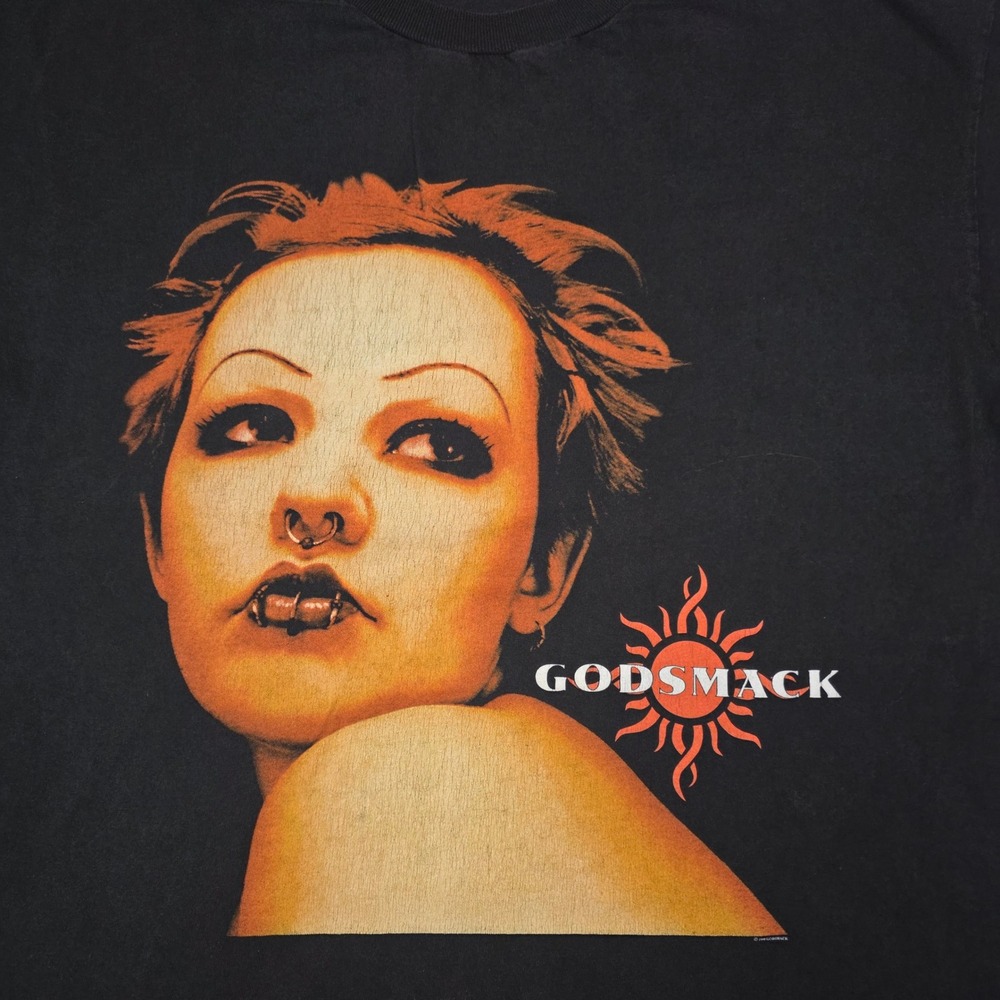 Vintage Godsmack 'Self Titled' T-Shirt Mens L 1998 Rare Delta Pro Weight Cotton
